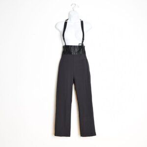 vintage Y2K Marithe Francois Girbaud suspender tuxedo pants jumpsuit black NWT